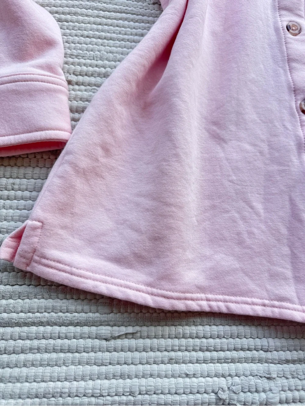 Victoria’s Secret Luxe Modal Fleece Shacket Jacket Pink NWT Medium - Picture 3 of 12